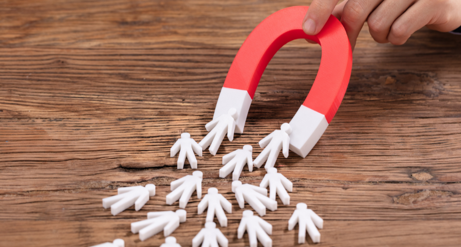 Magnet attracting customers